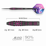 One80 Foxide Darts - Steel Tip-22g- 90% Tungsten - F4