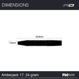 AMBERJACK 17: 24 GRAM 90% TUNGSTEN ALLOY