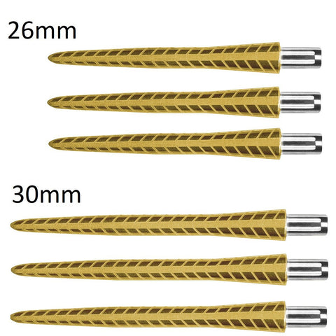 TARGET FIRE STORM QUARTZ CUT GOLD REPLACEMENT DART POINTS